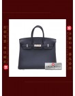 HERMES BIRKIN 25 (Pre-owned) Bleu Nuit, Togo leather, Phw