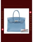 HERMES BIRKIN 30 (Pre-owned) - Blue jean, Togo leather, Phw