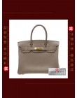 HERMES BIRKIN 30 (Pre-owned) - Etoupe, Togo leather, Ghw