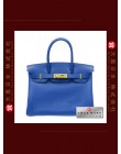 HERMES BIRKIN 30 (Pre-owned) Blue electric, Togo leather, Ghw