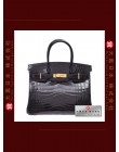 HERMES BIRKIN 30 (Pre-owned) Prunoir, Niloticus crocodile skin, Ghw