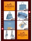 HERMES BIRKIN 35 (Pre-owned) Blue jean, Togo leather, Ghw