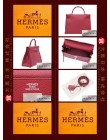 HERMES KELLY 35 (Pre-owned) retourne, Ruby / Dark red, Togo leather, Phw