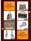 HERMES KELLY 28 (Pre-owned) Retourne, Etoupe grey, Togo leather, Ghw