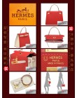 HERMES KELLY 25 TWO COLOUR (Pre-Owned) Sellier, Rouge casaque / Craie, Epsom leather, Ghw