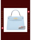 HERMES KELLY 28 (Pre-owned) - Sellier, Bleu brume, Epsom leather, Ghw